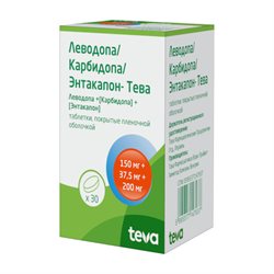 Леводопа/Карбидопа/Энтакапон-Тева Таблетки 0.15г+37.5+0.2г №30.