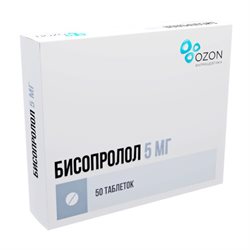 Бисопролол Озон таблетки 5мг №50 ОЗОН РОССИЯ купить, цена в аптеке Миницен, инструкция по применению - Аптека Миницен